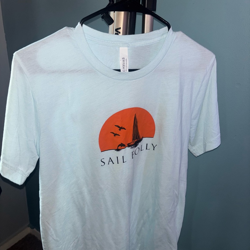 Bella Canvas White and Orange Short Sleeve Tee